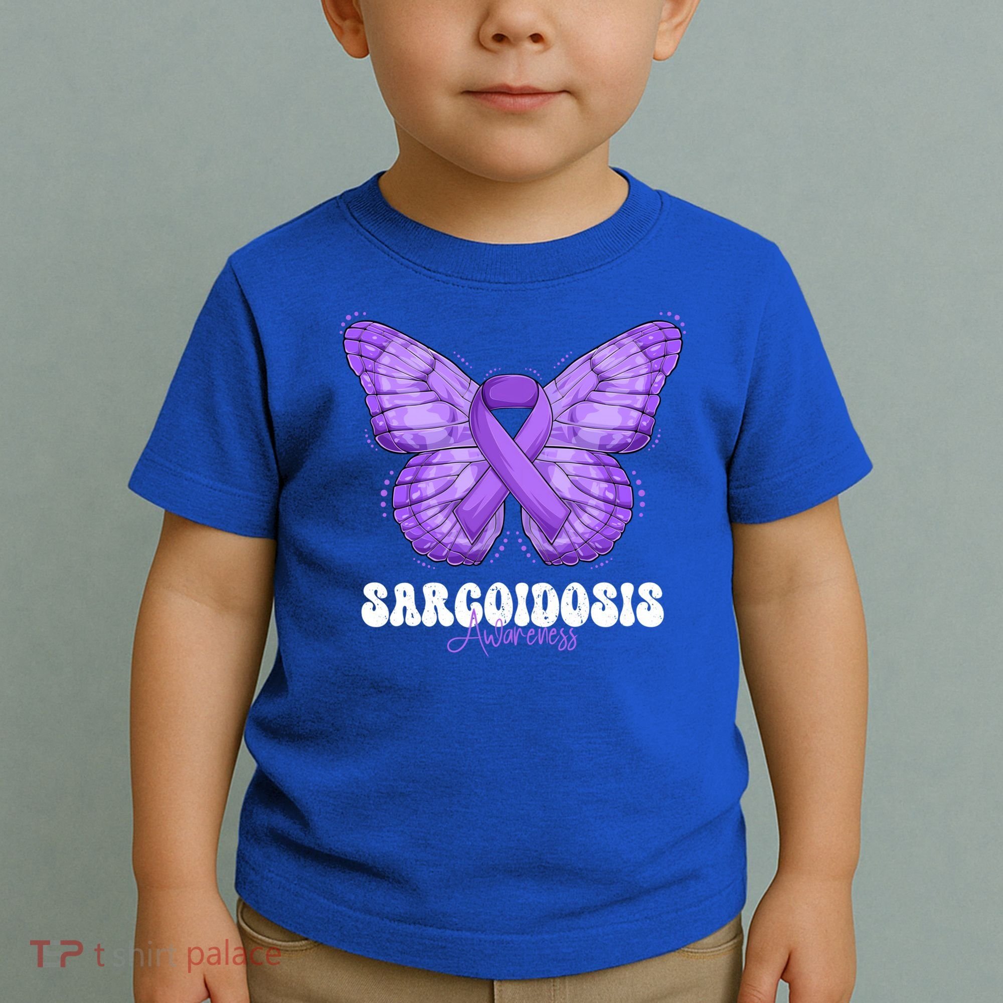 Sarcoidosis Awareness Month Purple Ribbon Butterfly Cool Gift Toddler T-Shirt