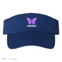 Sarcoidosis Awareness Month Purple Ribbon Butterfly Cool Gift Visor thumb 0