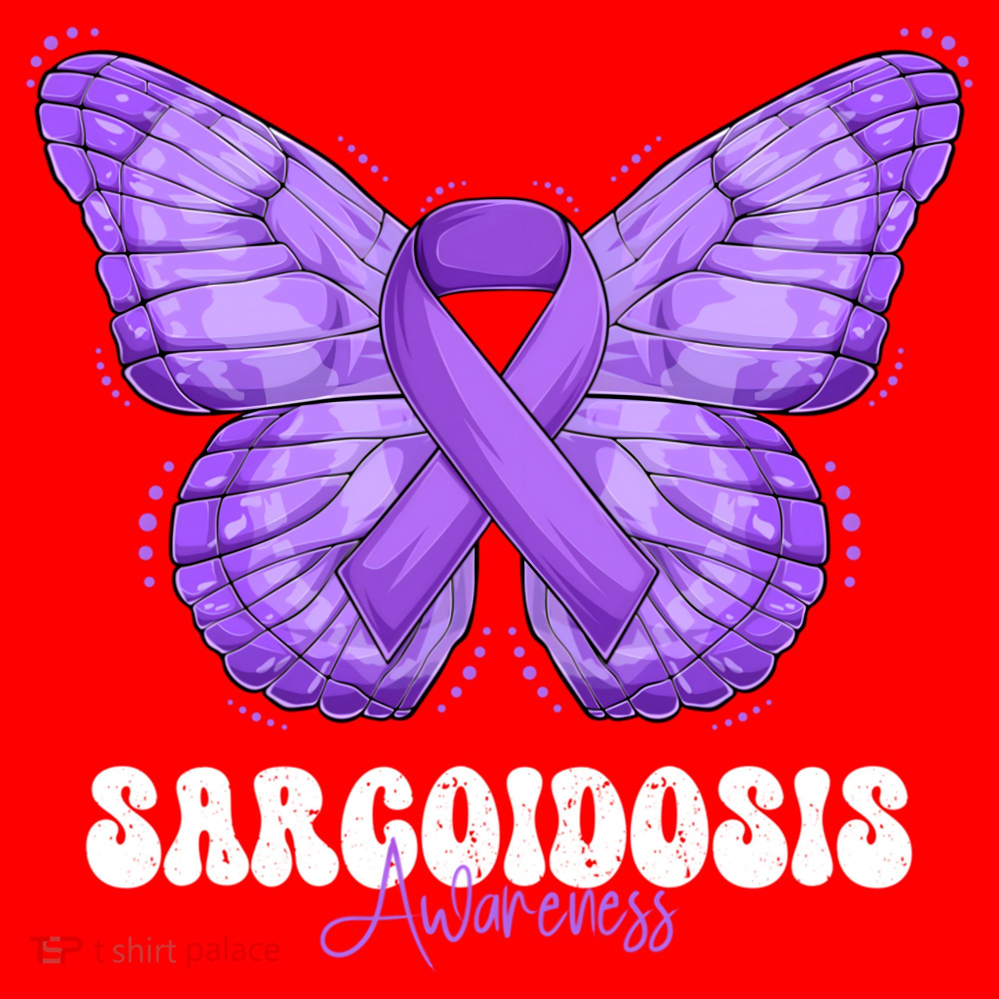 Sarcoidosis Awareness Month Purple Ribbon Butterfly Cool Gift Santa Hat