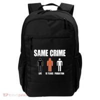 Same Crime Life 15 Years Probation Equality Backpack thumb 0