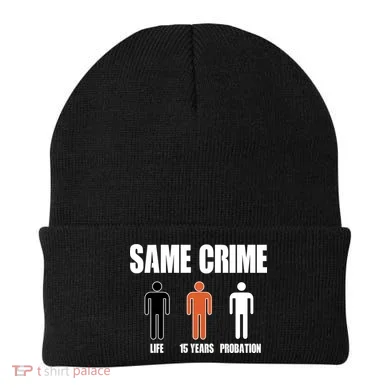 Same Crime Life 15 Years Probation Equality Beanie
