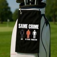 Same Crime Life 15 Years Probation Equality Golf Towel thumb 2