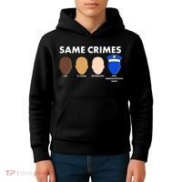 Same Crimes Black Lives Matter Kids Hoodie thumb 4