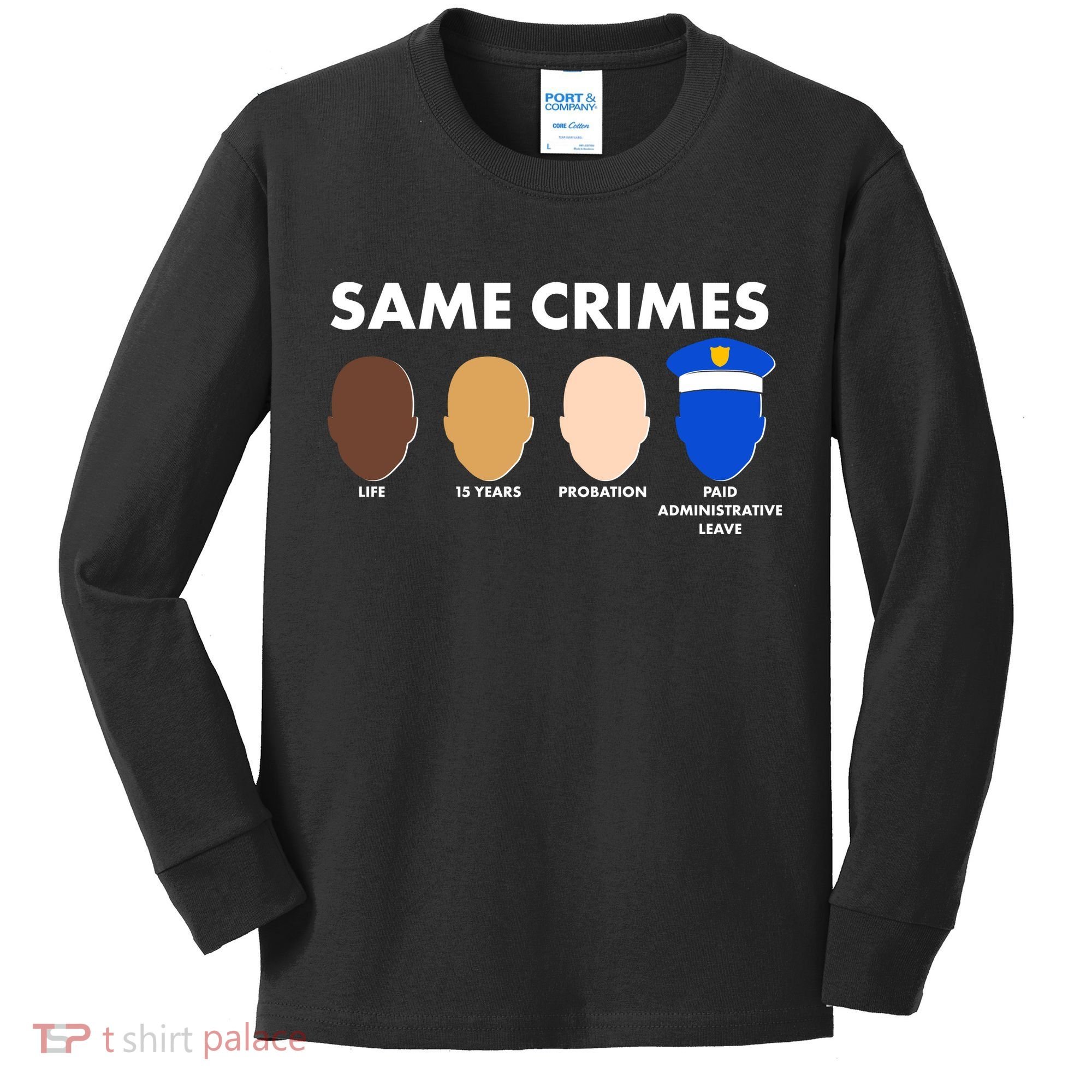 Same Crimes Black Lives Matter Kids Long Sleeve Shirt