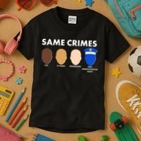 Same Crimes Black Lives Matter Kids T-Shirt thumb 3