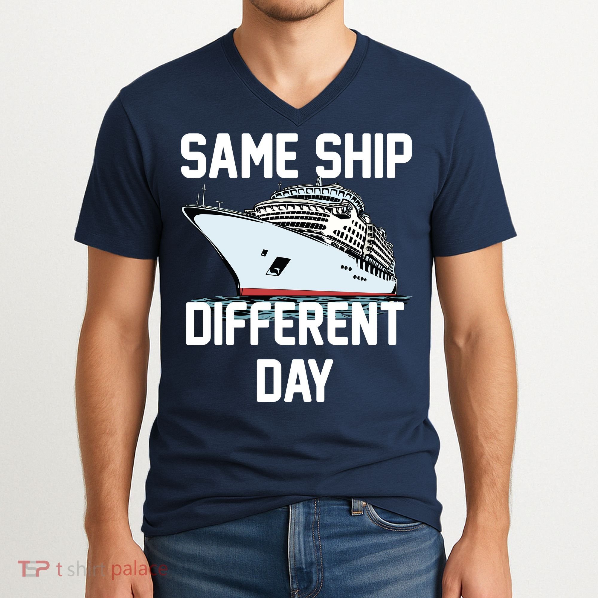 Same Ship Different Day V-Neck T-Shirt