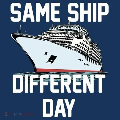 Same Ship Different Day Golf Towel