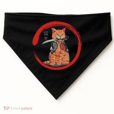 Samurai Cattana Emblem USA-Made Doggie Bandana