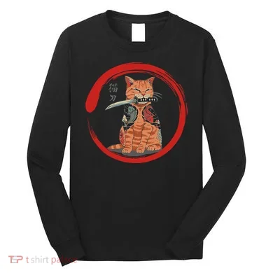 Samurai Cattana Emblem Long Sleeve Shirt