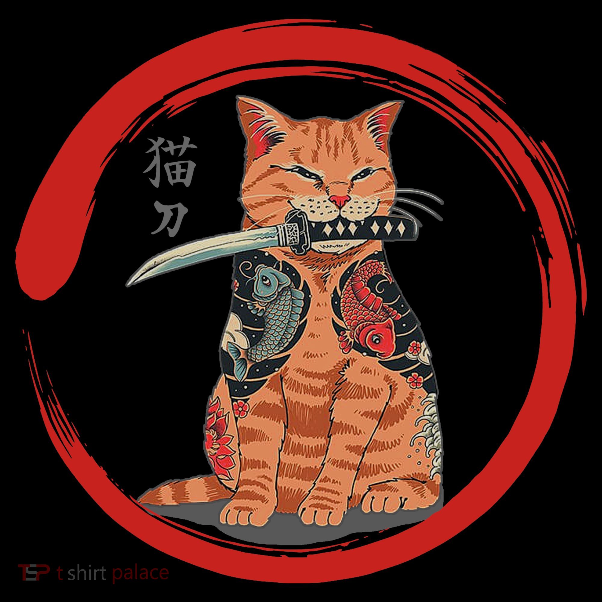 Samurai Cattana Emblem Long Sleeve Shirt