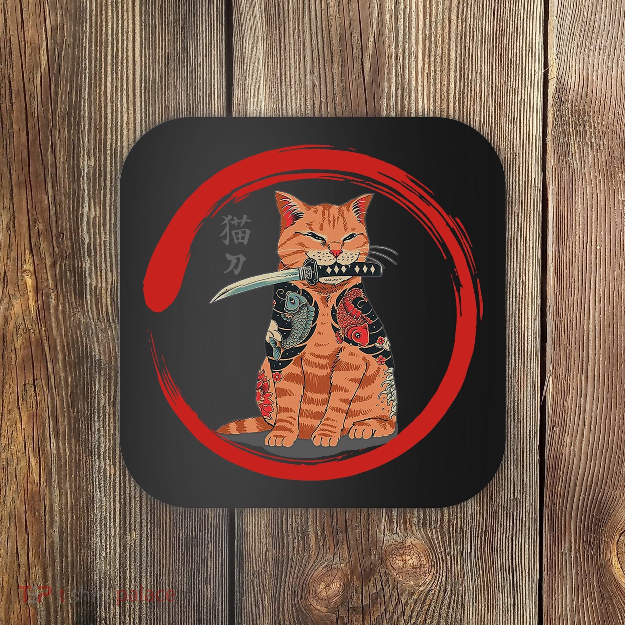 Samurai Cattana Emblem Coaster
