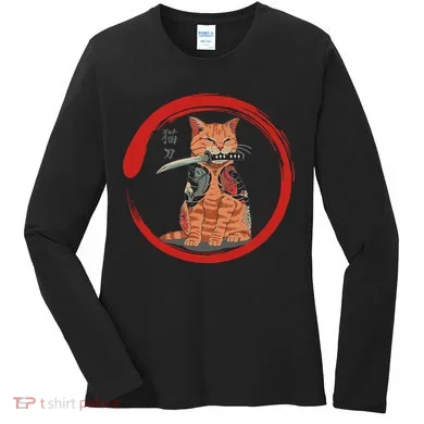 Samurai Cattana Emblem Women's Long Sleeve Shirt