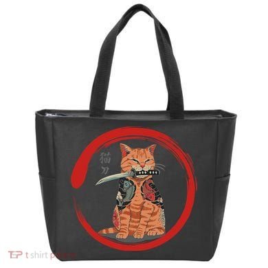 Samurai Cattana Emblem Tote Bag