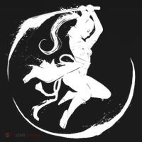 Samurai Lady Katana Slashing Circle Backpack thumb 2
