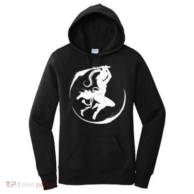 Samurai Lady Katana Slashing Circle Women's Hoodie