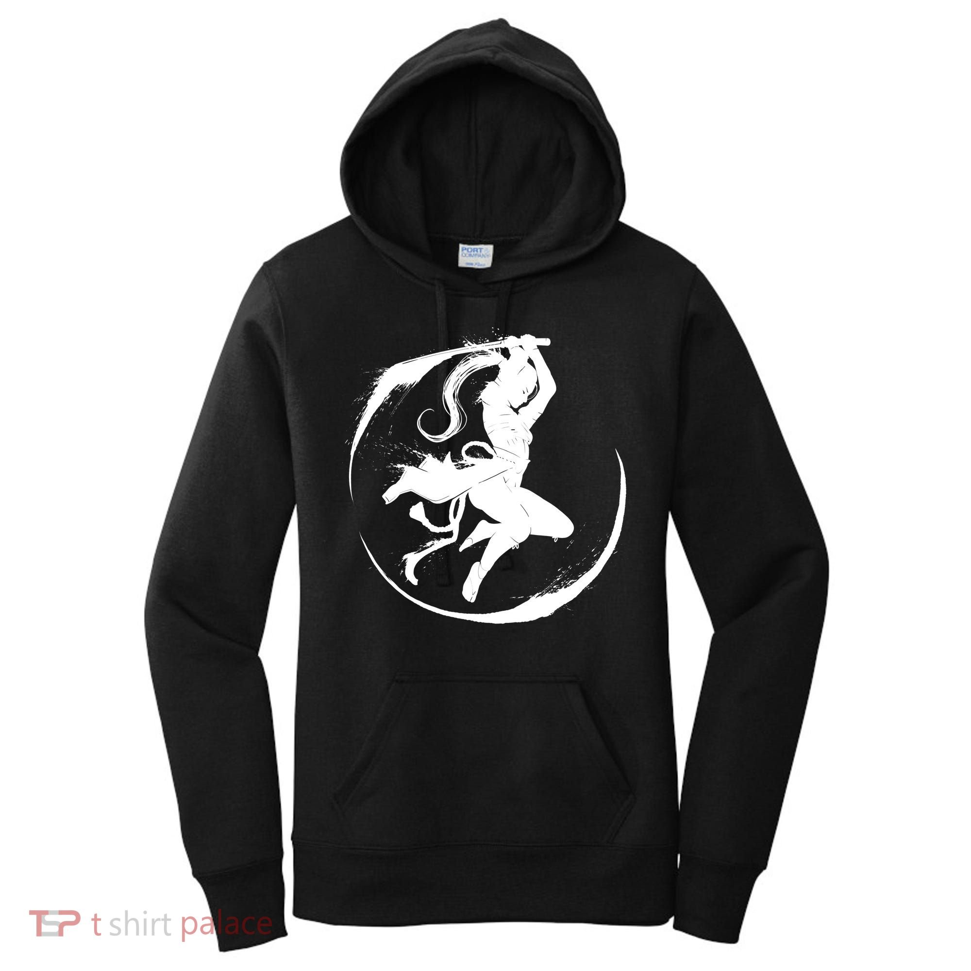 Samurai Lady Katana Slashing Circle Women's Hoodie