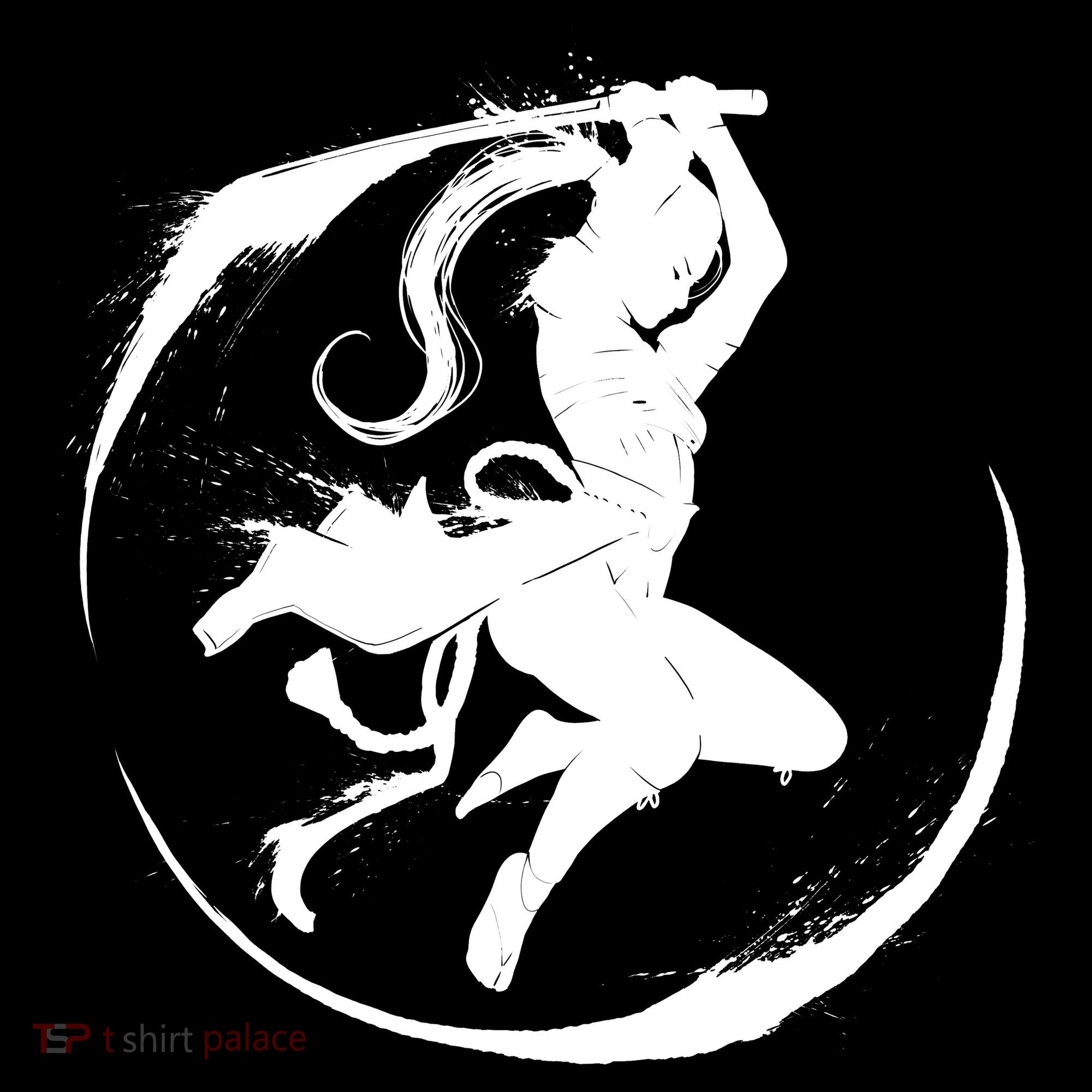 Samurai Lady Katana Slashing Circle Women's Hoodie