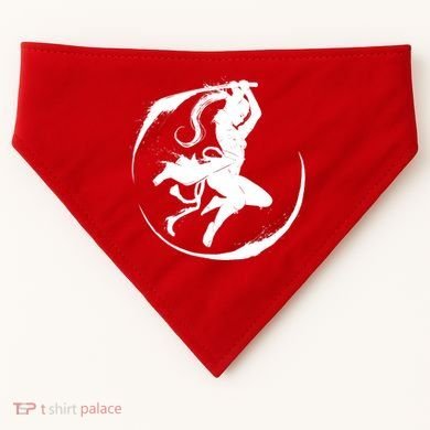 Samurai Lady Katana Slashing Circle USA-Made Doggie Bandana