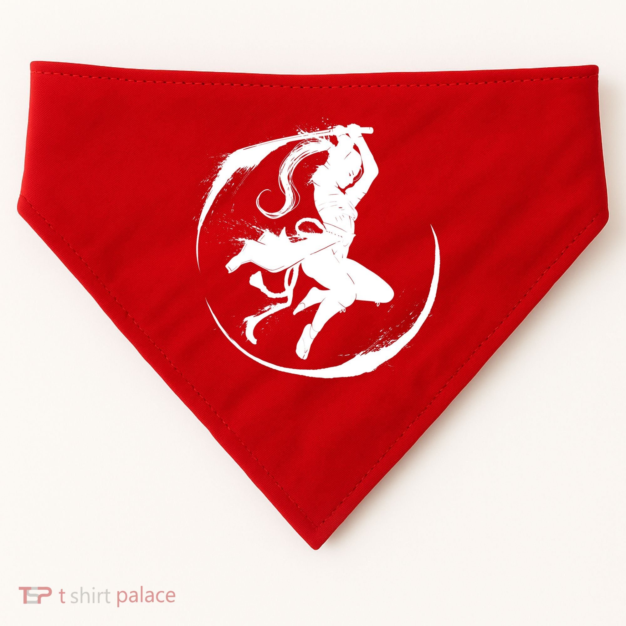 Samurai Lady Katana Slashing Circle USA-Made Doggie Bandana