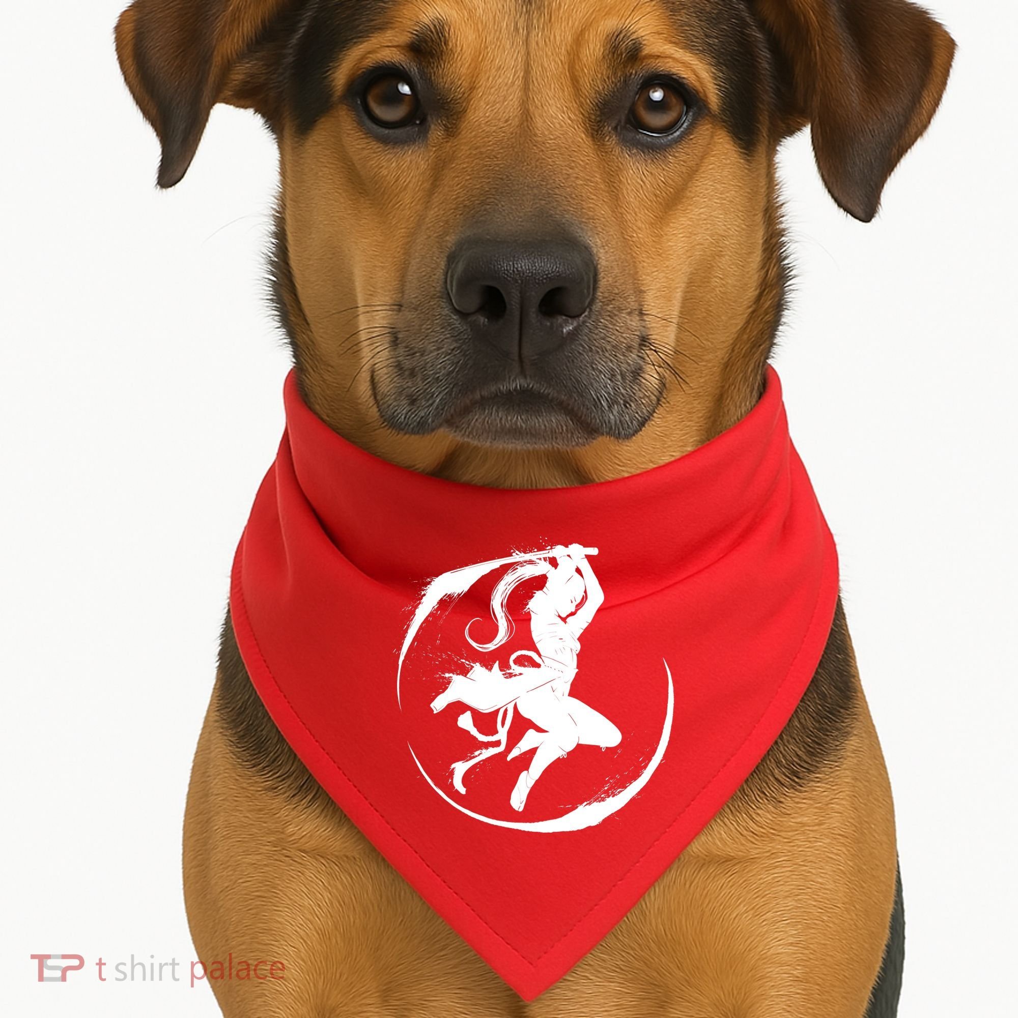 Samurai Lady Katana Slashing Circle USA-Made Doggie Bandana