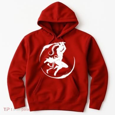Samurai Lady Katana Slashing Circle Hoodie