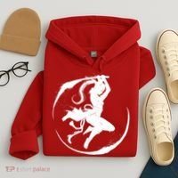 Samurai Lady Katana Slashing Circle Hoodie thumb 4
