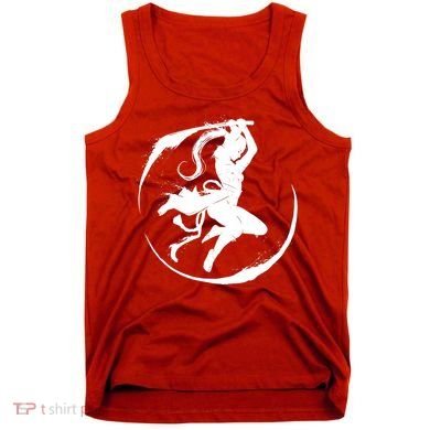 Samurai Lady Katana Slashing Circle Tank Top