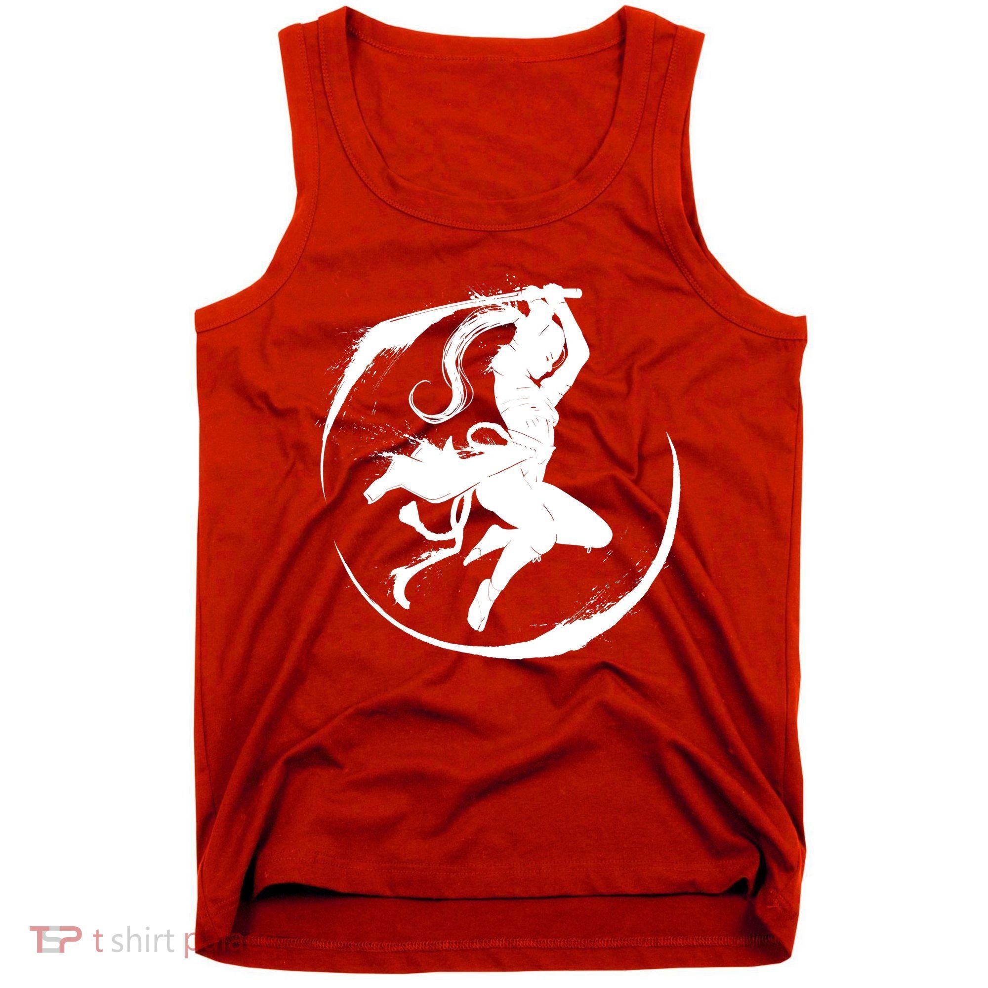 Samurai Lady Katana Slashing Circle Tank Top