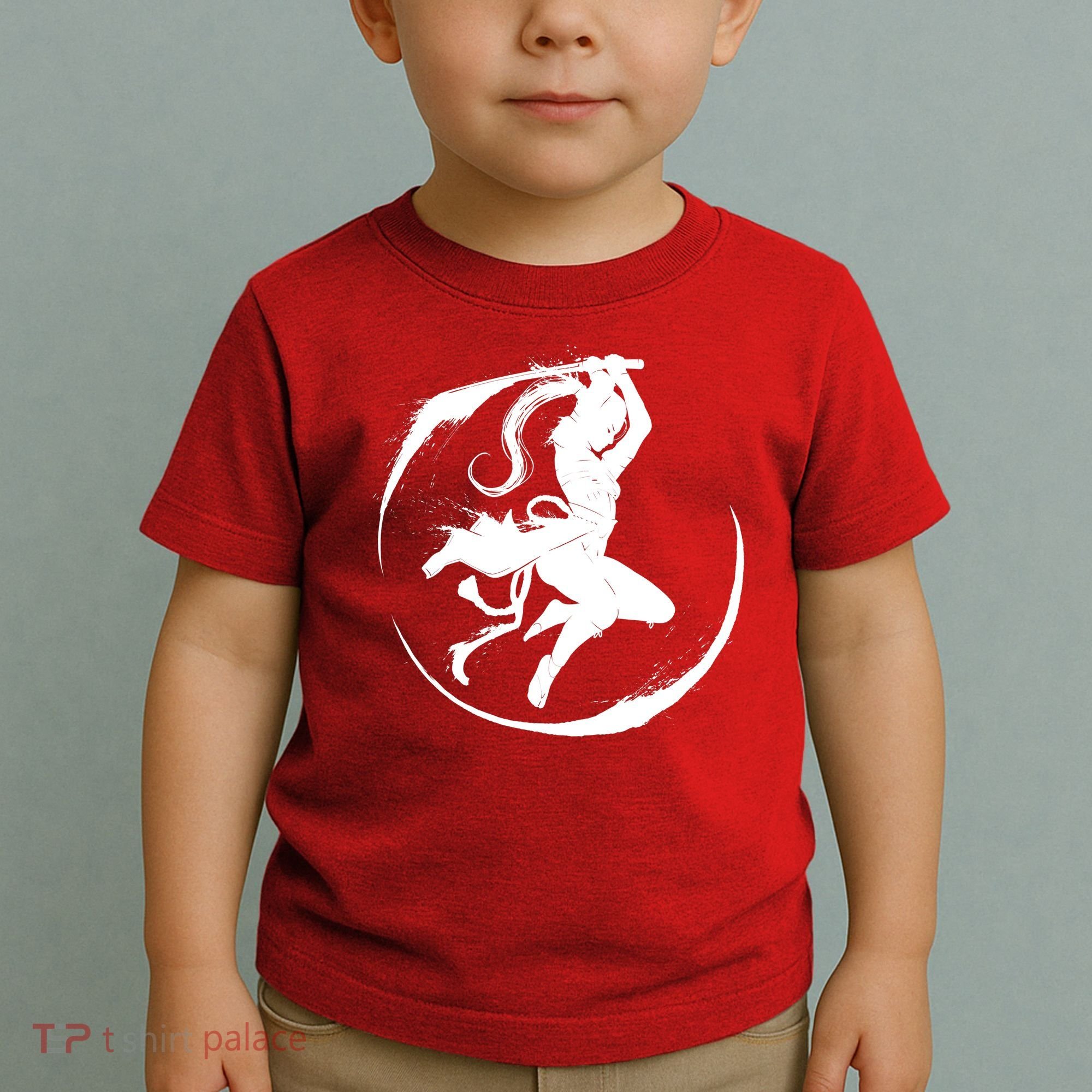 Samurai Lady Katana Slashing Circle Toddler T-Shirt