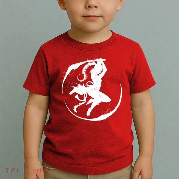 Samurai Lady Katana Slashing Circle Toddler T-Shirt