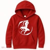 Samurai Lady Katana Slashing Circle Kids Hoodie thumb 0