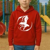 Samurai Lady Katana Slashing Circle Kids Hoodie thumb 2