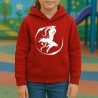 Samurai Lady Katana Slashing Circle Kids Hoodie thumb 3