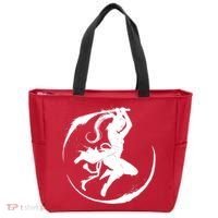 Samurai Lady Katana Slashing Circle Tote Bag thumb 0