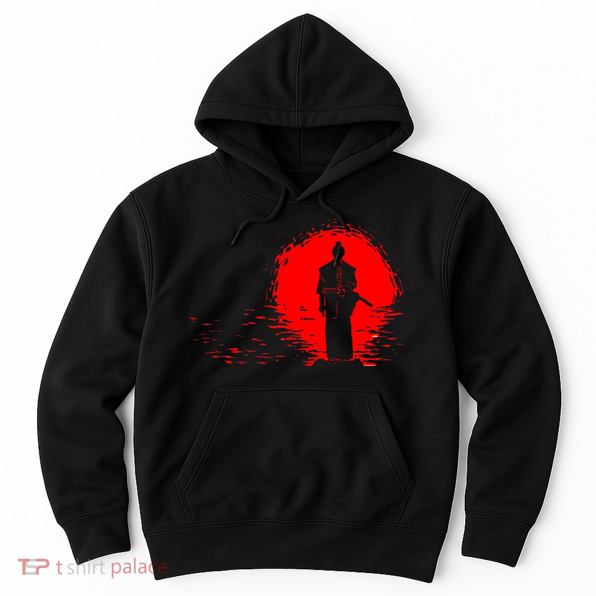 Samurai Red Sun Warrior Hollow Hoodie
