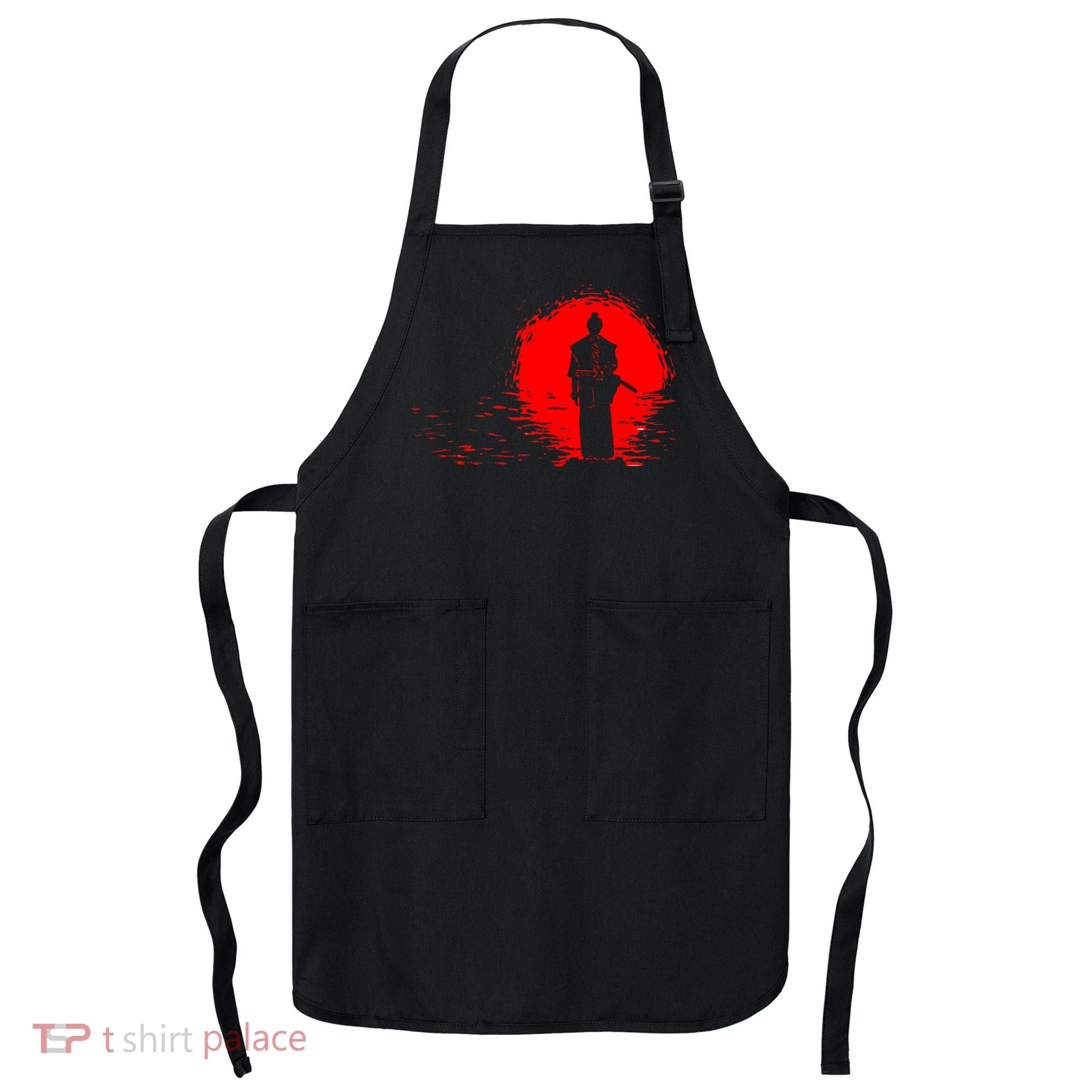 Samurai Red Sun Warrior Hollow Apron