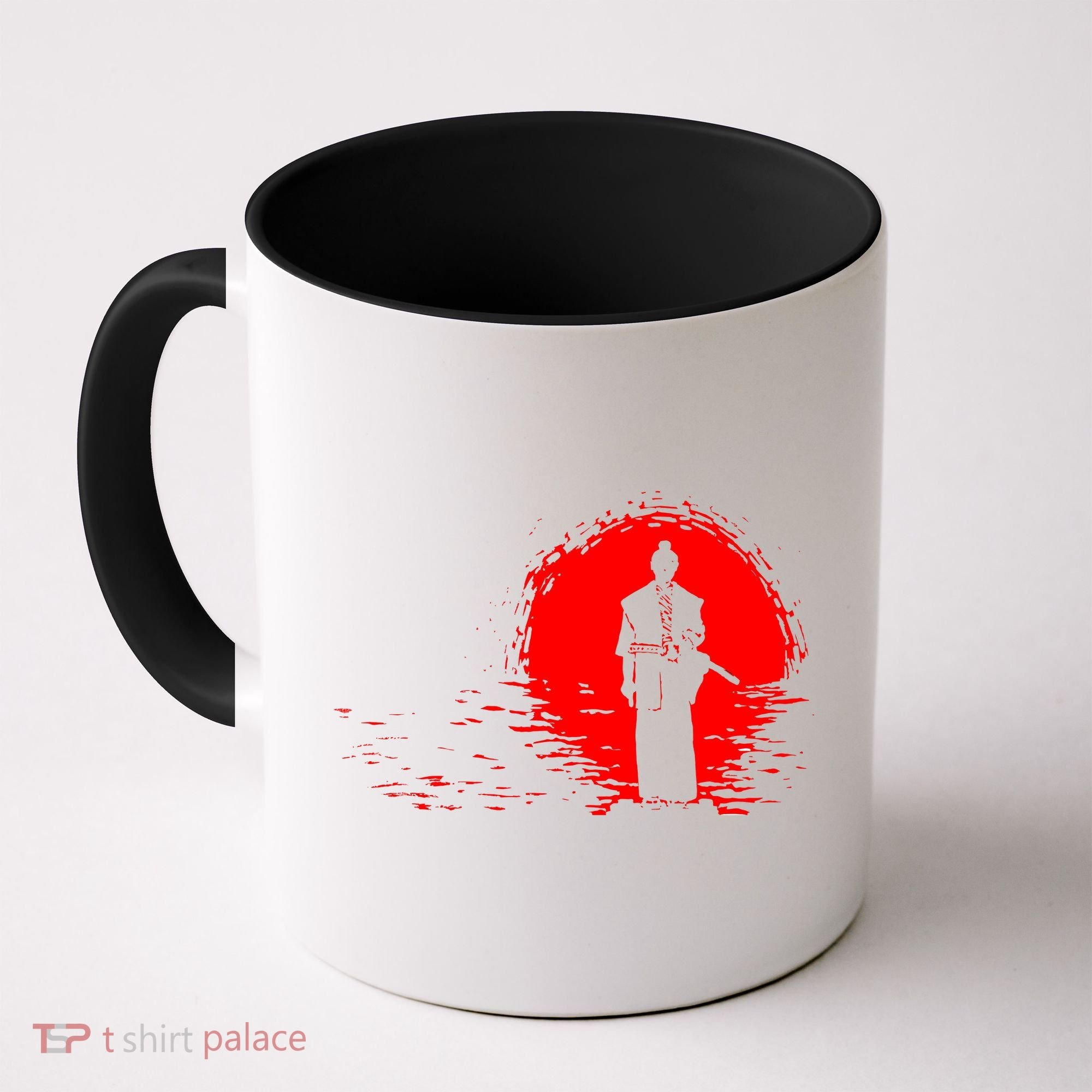 Samurai Red Sun Warrior Hollow Coffee Mug