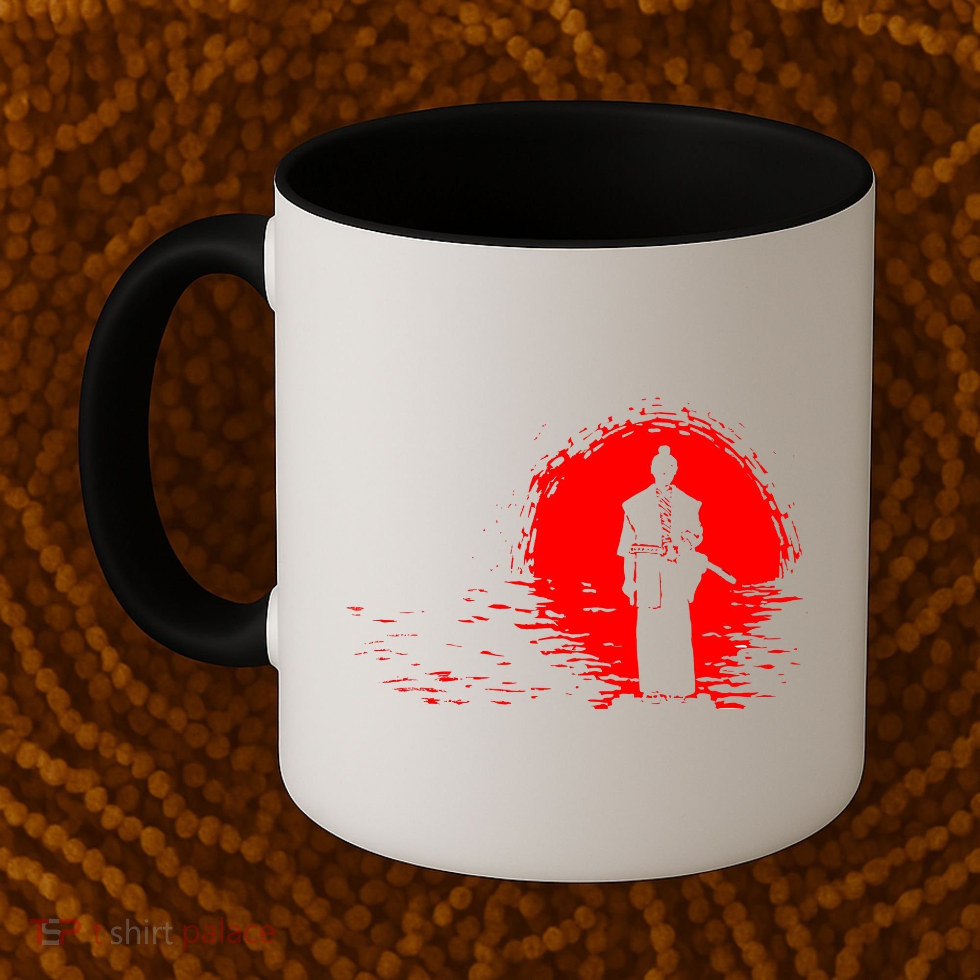 Samurai Red Sun Warrior Hollow Coffee Mug
