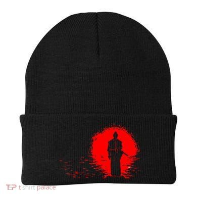 Samurai Red Sun Warrior Hollow Beanie