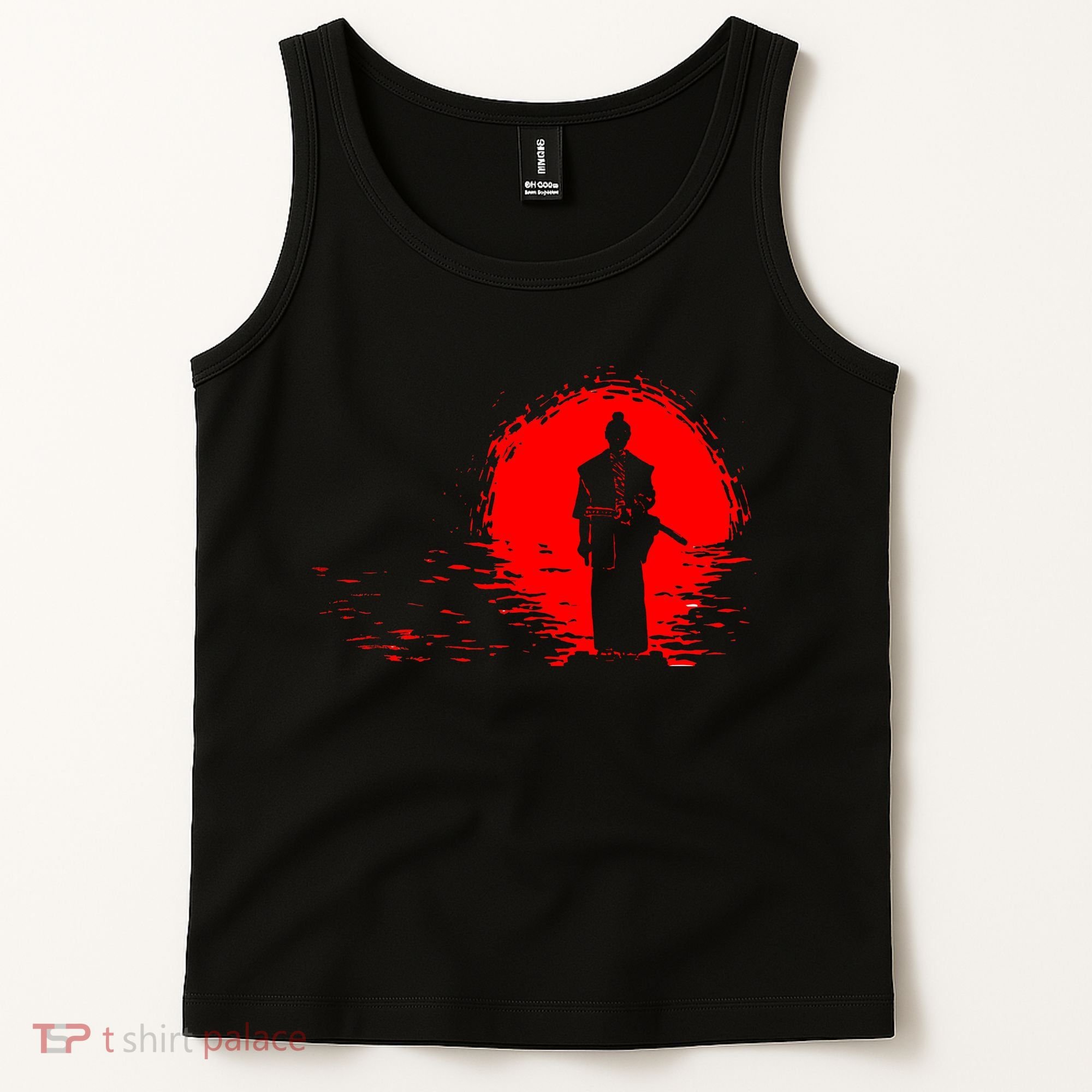 Samurai Red Sun Warrior Hollow Tank Top