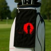 Samurai Red Sun Warrior Hollow Golf Towel thumb 2