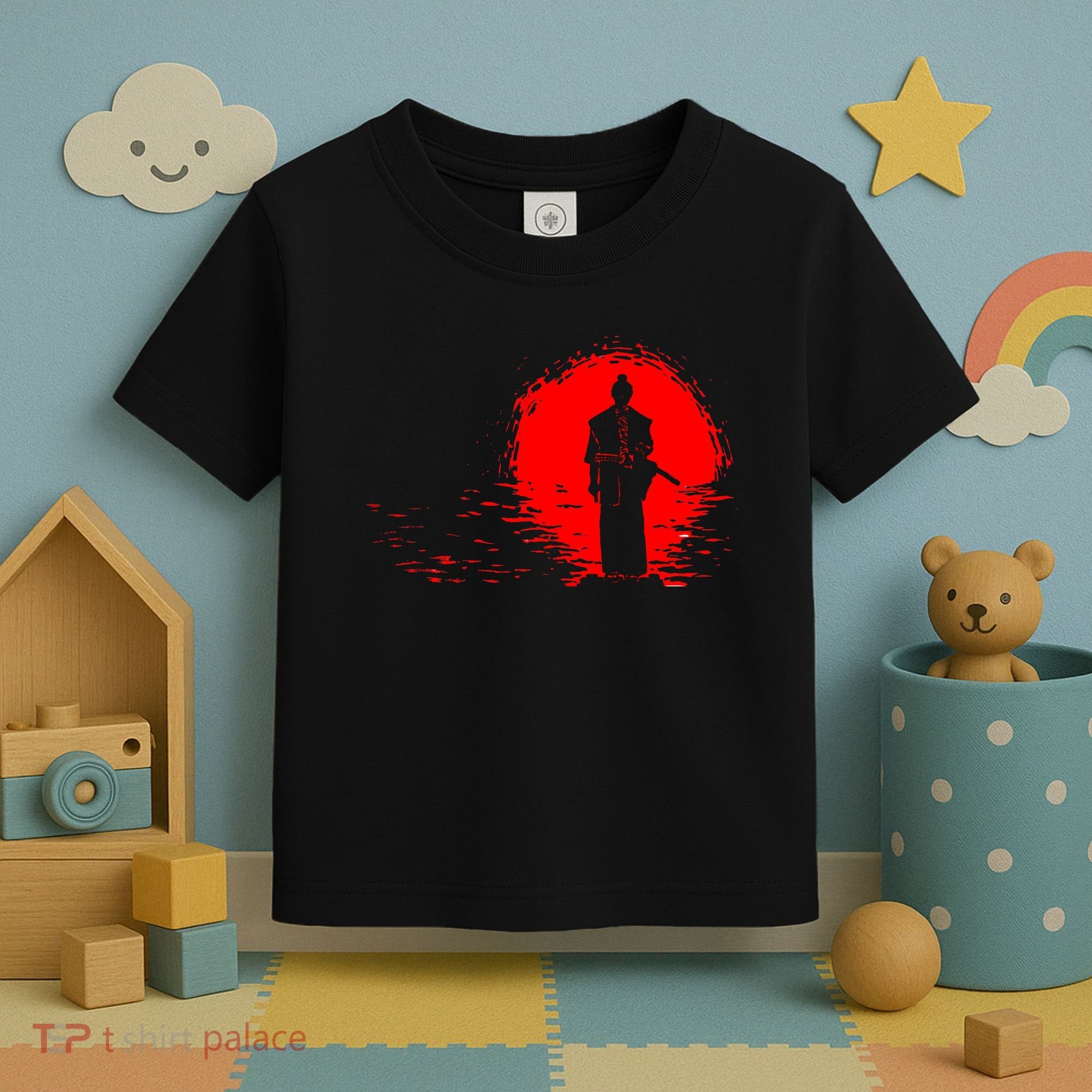 Samurai Red Sun Warrior Hollow Toddler T-Shirt