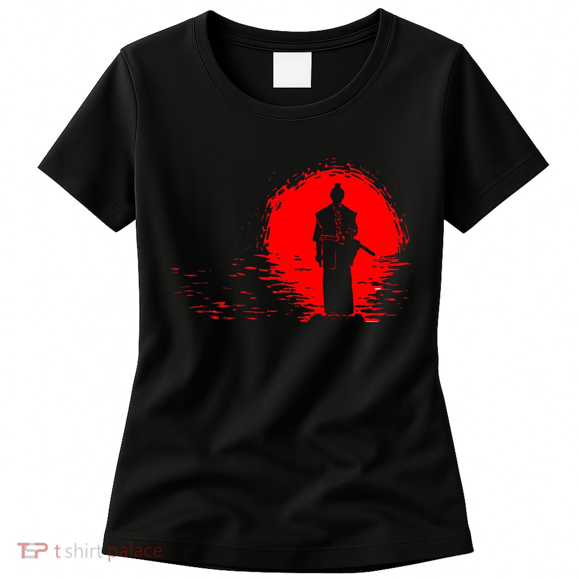 Samurai Red Sun Warrior Hollow Women's T-Shirt