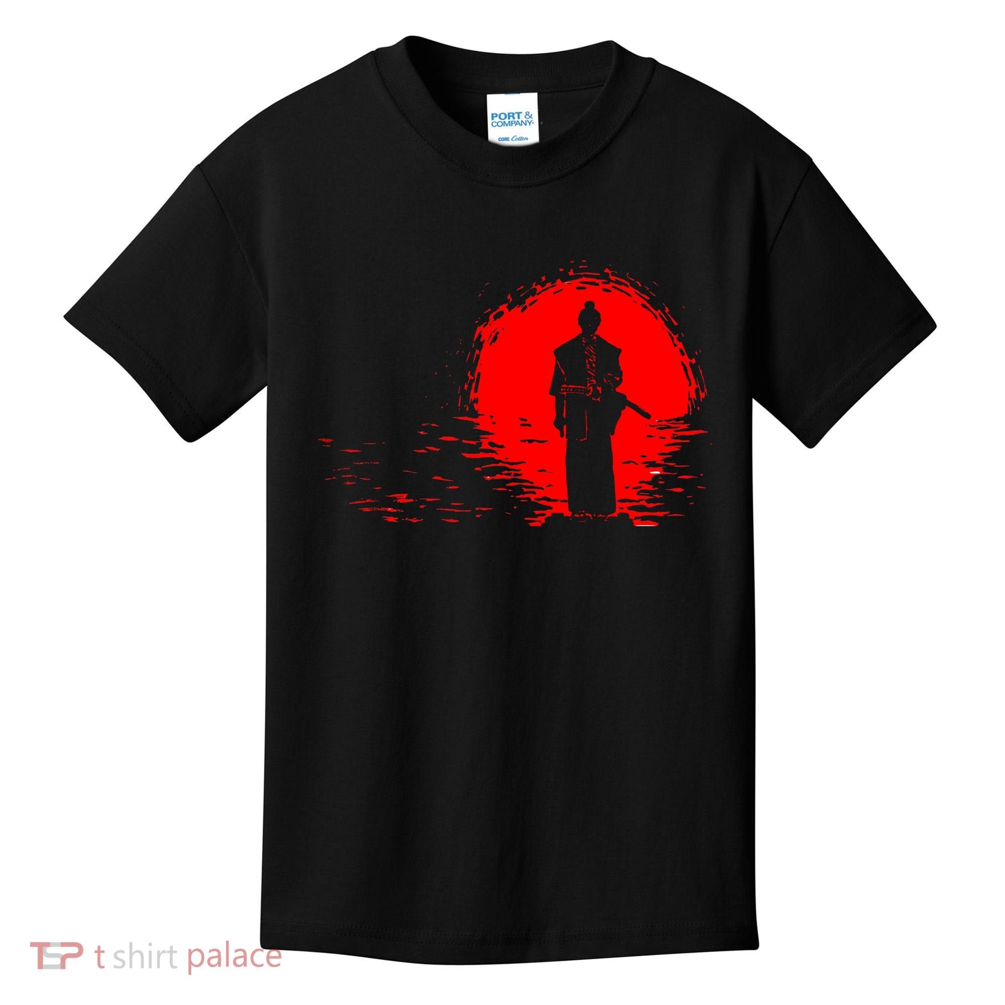 Samurai Red Sun Warrior Hollow Kids T-Shirt