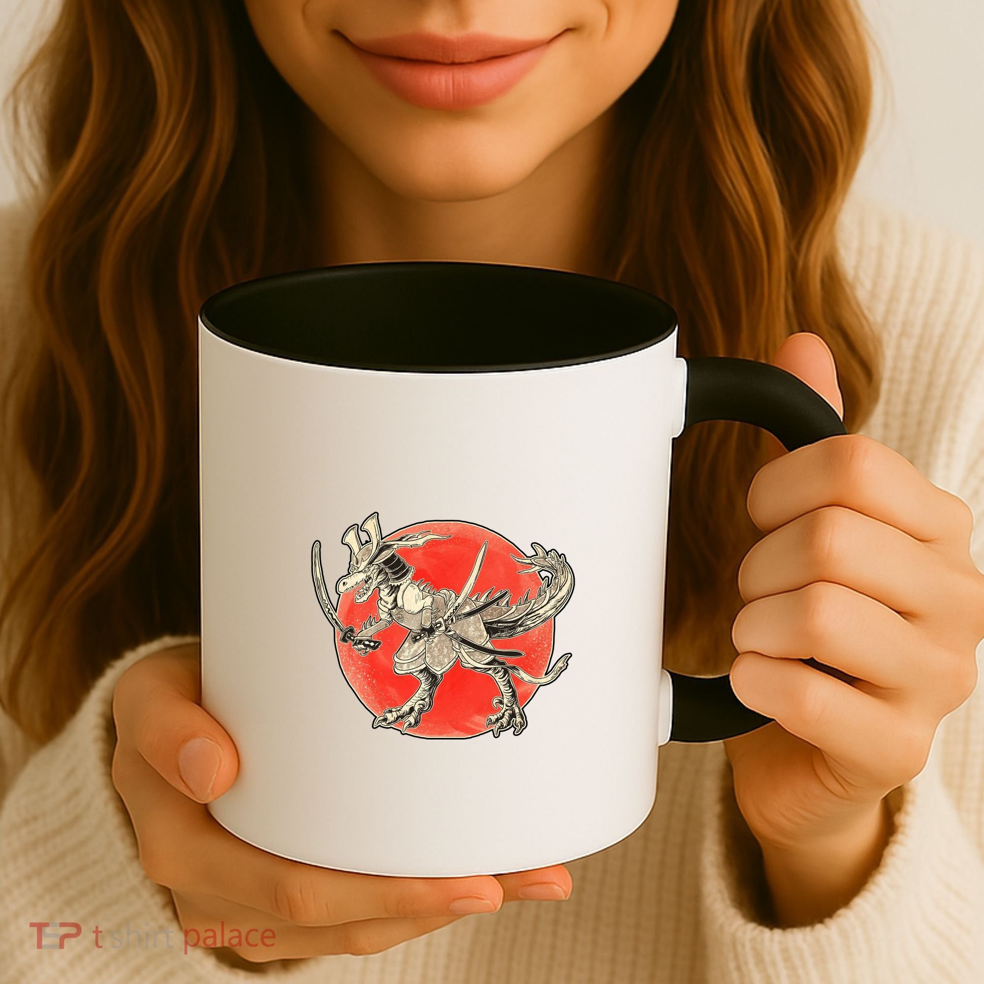 Samurai T-Rex Coffee Mug