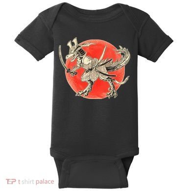 Samurai T-Rex Baby Bodysuit