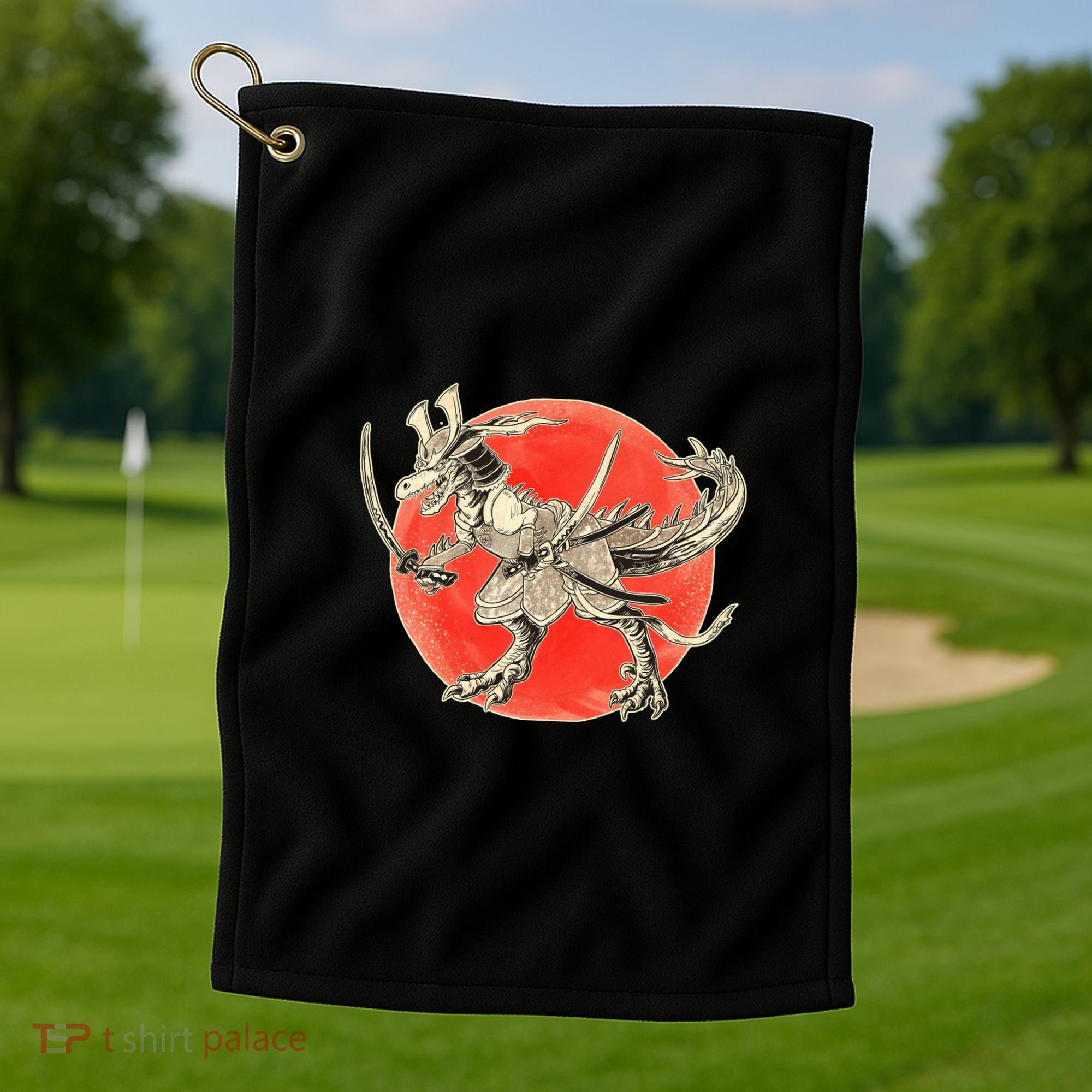 Samurai T-Rex Golf Towel