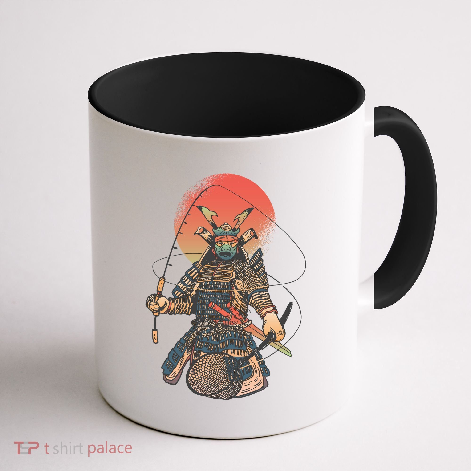 Samurai Warrior Fishing Coffee Mug