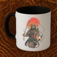 Samurai Warrior Fishing Coffee Mug thumb 2