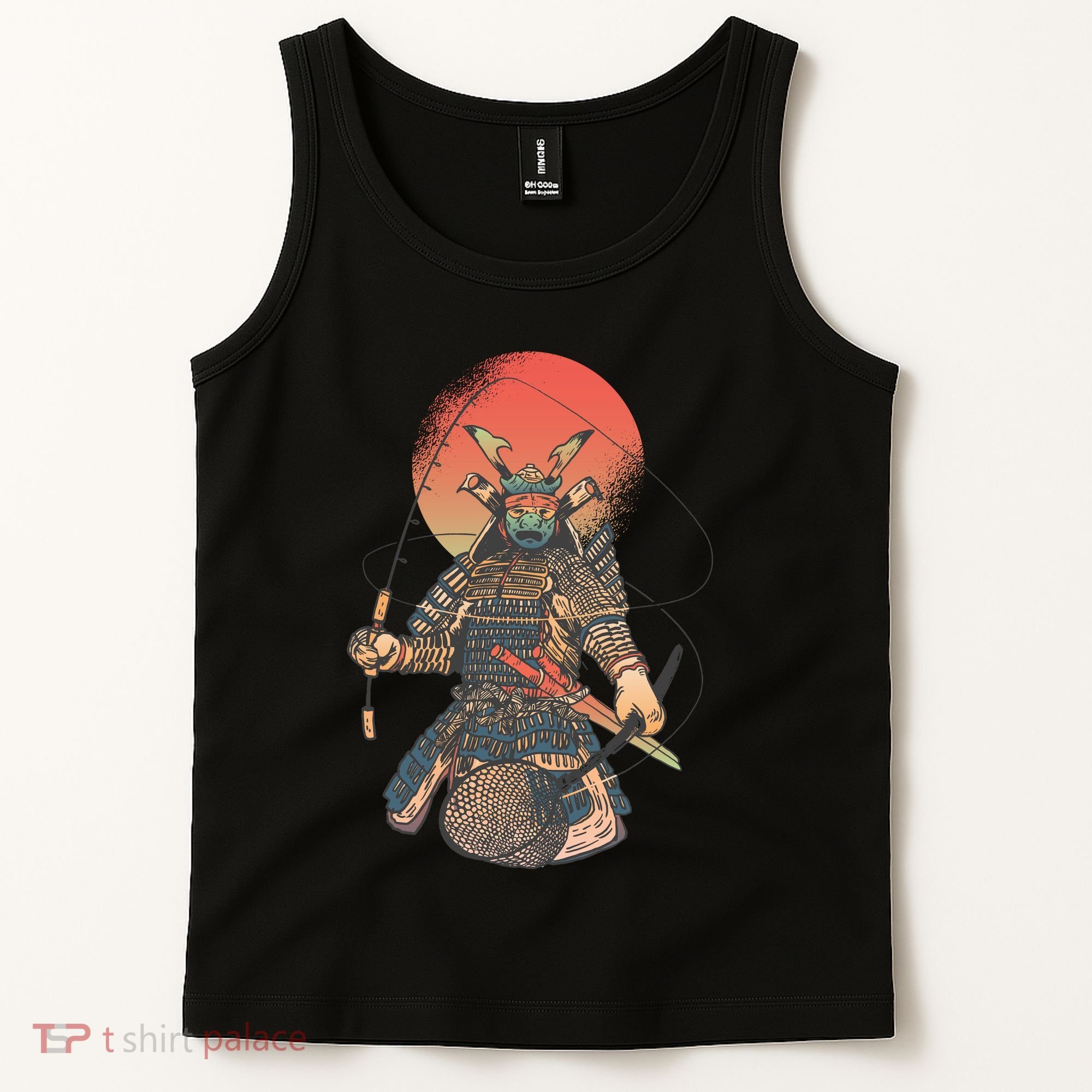 Samurai Warrior Fishing Tank Top